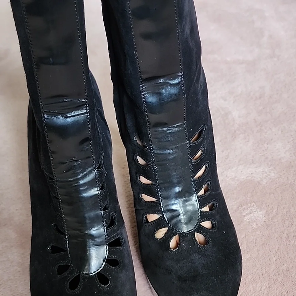 Robert Clergerie Suede cut out boots - Picture 5 of 8